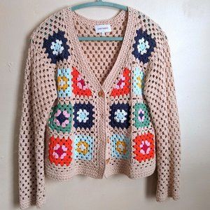 Driftwood Caroline Granny Square Cardigan, Small